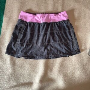 lululemon athletica Pace Rival Skirt II Skort heathered gray/vintage pink